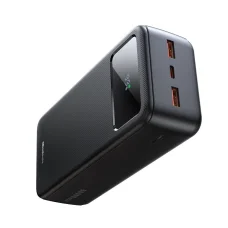 Power Bank Mcdodo (MC-4240) - Type-C + 2x USB-A portok, 30000mAh, 22.5W, LED kijelző - Fekete