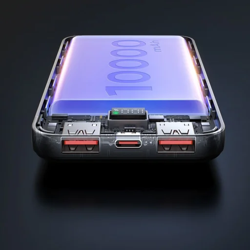 Power Bank Mcdodo (MC-4220) - Type-C + 2x USB-A Portok, 10000mAh, 22.5W, LED Kijelző - Fekete - 4