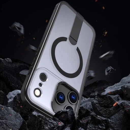 Hybrid Armor X tok Samsung Galaxy S26-hoz állvánnyal, MagSafe kompatibilis - Fekete - 6