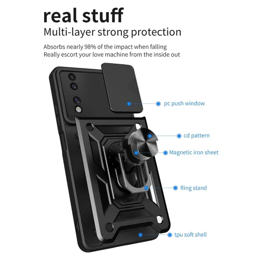 Honor 70 Techsuit CamShield Series - Fekete tok - 7