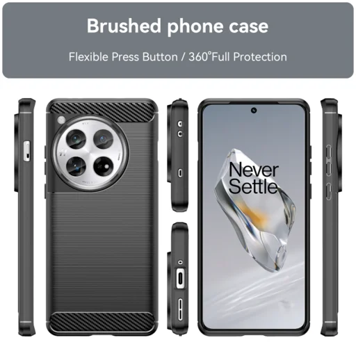 OnePlus 12 Fekete Techsuit Carbon Silicone tok - 2