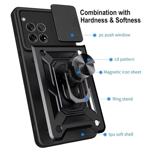 OnePlus 12R Fekete Techsuit CamShield Series tok - 11