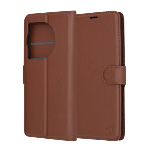OnePlus 12R Barna Techsuit Leather Folio tok - 1