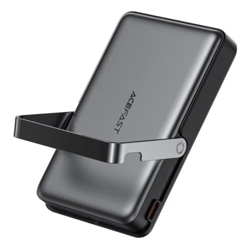 Acefast - Mágneses Vezeték Nélküli Power Bank (M17-10000) - Összecsukható Állvány, USB-C Port, 10000mAh, 20W, 22.5W, LED Kijelző - Fekete - 2