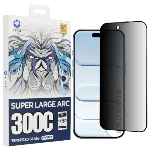 iPhone 17 Air Fekete Lito - D+ Max Privacy 300C üvegfólia - 1