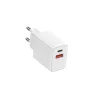 Lito - Fali töltő (LC09) - Type-C, USB, PD20W, Tűzálló PC, EU dugó - Fehér thumbnail