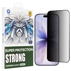 iPhone 16 Pro / iPhone 17 Fekete Lito D+ Max Strong Privacy üvegfólia
