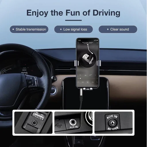 Lito LA02 Audio kábel adapter - Jack to Jack 3.5mm, Nulla jelveszteség, Nylon fonott, 1m - Fekete - 5