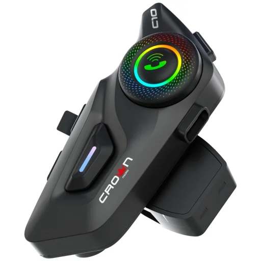 Crown C10 Motocyklový interkom Bluetooth 5.3 čierny - 6