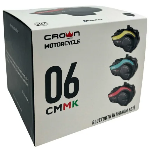 Crown CMMK-06 Bluetooth 5.0 motorkerékpár interkom fekete - 3