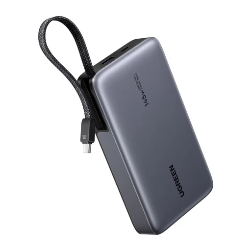 UGREEN PB551 Power Bank, 20000 mAh, 145W, retractable cable - 3