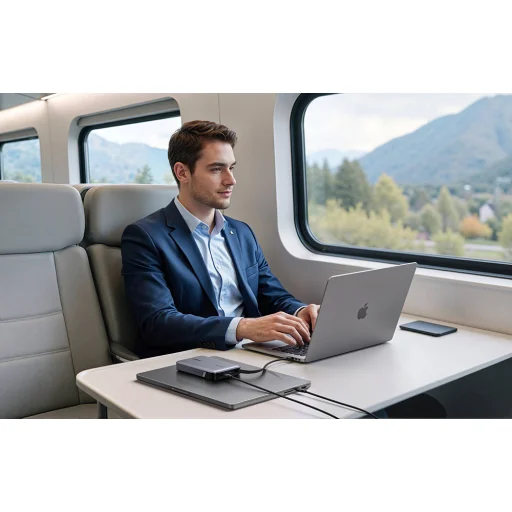 UGREEN PB551 Power Bank, 20000 mAh, 145W, retractable cable - 10