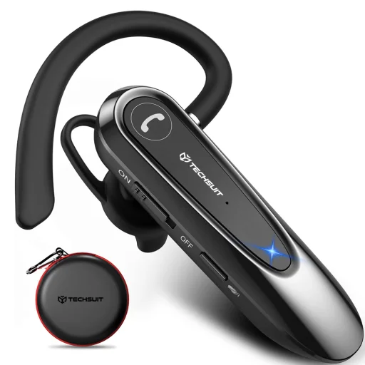 Premium Bluetooth Headset Techsuit (THB54) - Bluetooth, dupla mikrofon - Fekete - 1