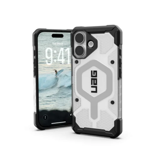 UAG Pathfinder Clear MagSafe tok iPhone 17-hez - Fehér és Szürke - 1