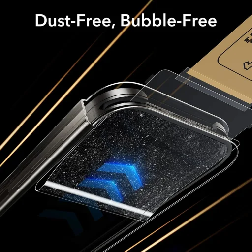 iPhone 17 Pro Fekete ESR - Corning UltraFit Privacy üvegfólia 3db-os csomag - 7