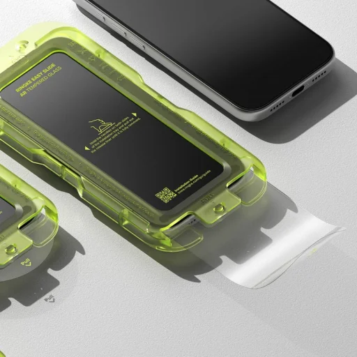 iPhone 17 Pro Ringke Easy Slide tükröződésmentes edzett üveg átlátszó üvegfólia - 6