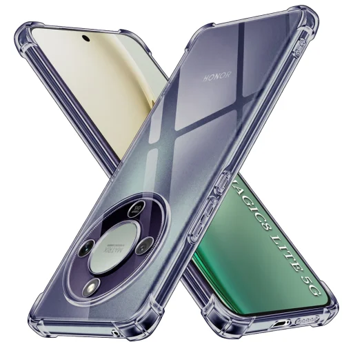 Honor Magic8 Lite Füstfekete Techsuit Ütésálló Átlátszó Szilikon tok - 1