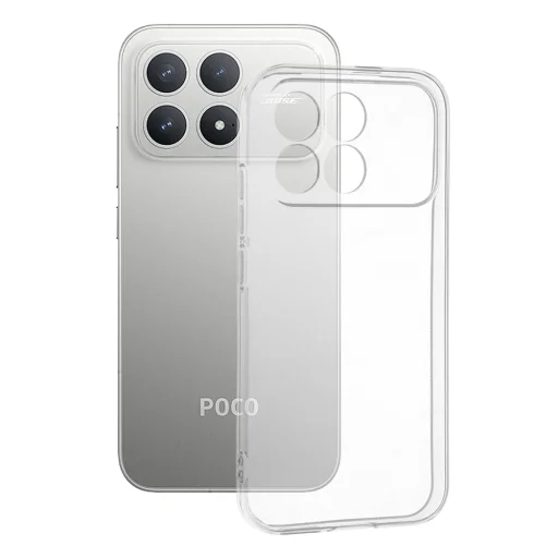 Xiaomi Poco F8 Pro Techsuit Clear Silicone Átlátszó tok - 1