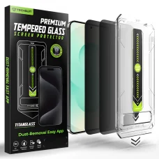 Samsung Galaxy S26 Plus Techsuit - [Ujjlenyomat-olvasó kompatibilis] TitanGlass CrystalHD (2 darab) - Adatvédelmi. üvegfólia