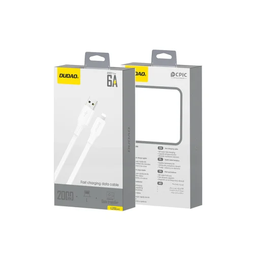 Dudao L2sL USB-A - Lightning 6A kábel 1.2m - Fehér - 2