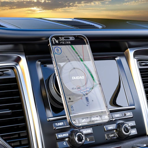 Dudao F24PRO Držiak do auta kompatibilný s MagSafe Na čelné sklo alebo palubnú dosku s prísavkou - Čierna - 2