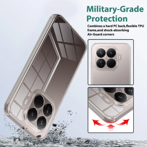 Xiaomi 15T Pro karcálló átlátszó akril TPU tok - 4