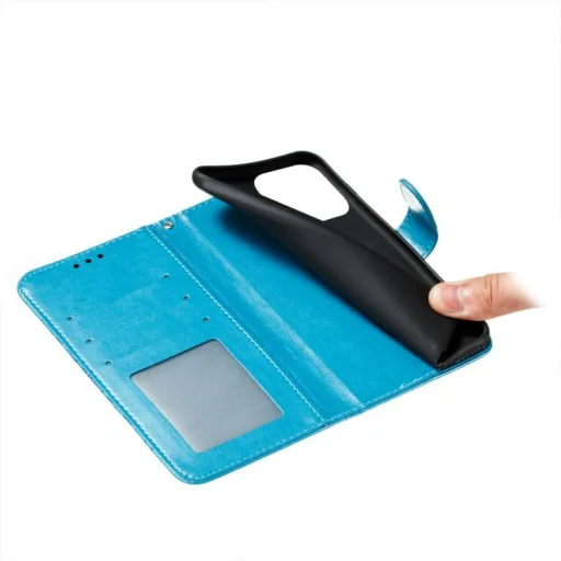 Honor X5c Plus – nap mandala mintás, dombornyomott műbőr telefontok, kék - 4