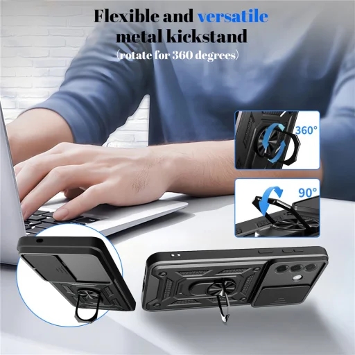 Samsung Galaxy A57 5G - Techsuit CamShield Series - Kék tok - 3