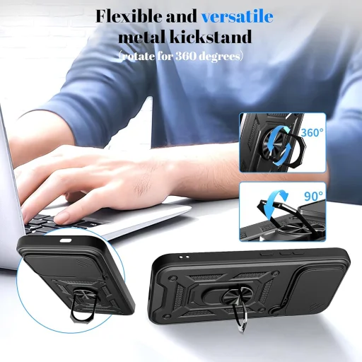 Xiaomi Poco F8 Ultra Techsuit CamShield Series Fekete tok - 3