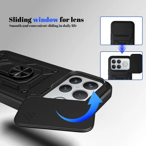 Xiaomi Poco F8 Ultra Techsuit CamShield Series Fekete tok - 4