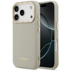 iPhone 17 Pro Lacoste Champs Elysees Arany Logós MagSafe taupe tok