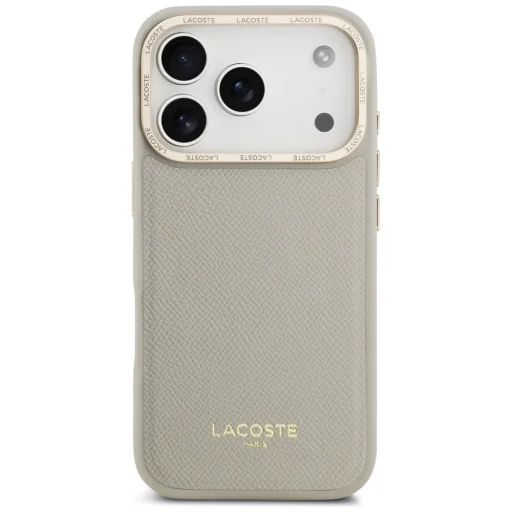 iPhone 17 Pro Lacoste Champs Elysees Arany Logós MagSafe taupe tok - 3