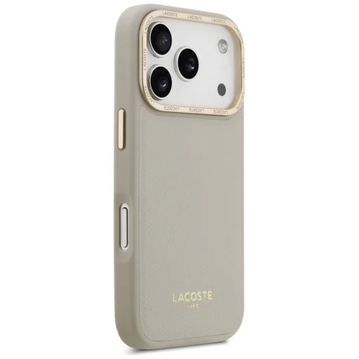 iPhone 17 Pro Lacoste Champs Elysees Arany Logós MagSafe taupe tok - 4
