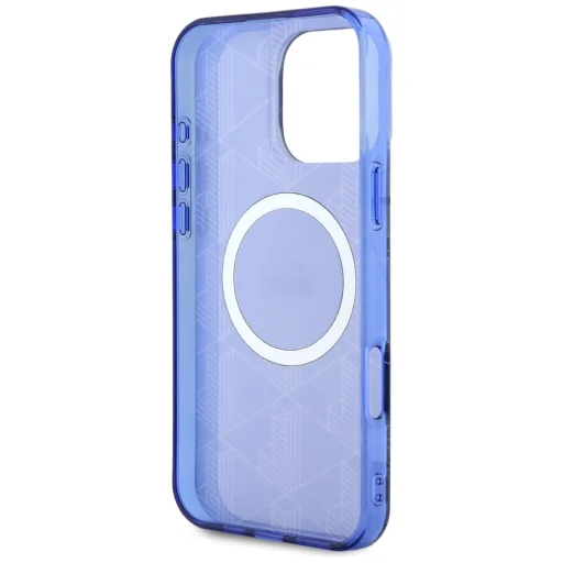 iPhone 16 Pro Lacoste HC IML Monogram Silver Croc Logó tok, tengerészkék - 7