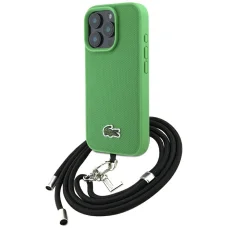 iPhone 16 Pro Max Lacoste Iconic Petit Pique Crossbody Cord MagSafe zöld tok