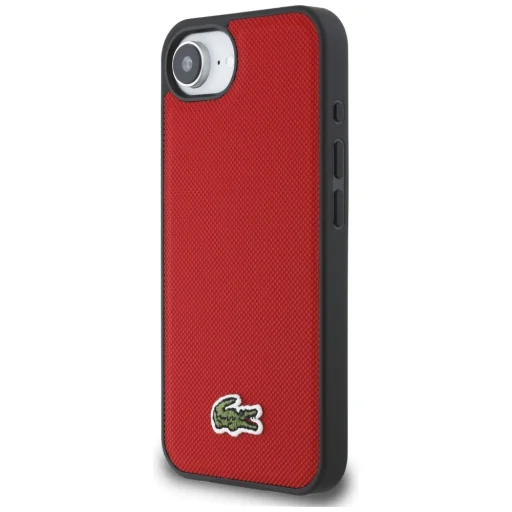 iPhone 16e Lacoste Iconic Petit Pique Woven Logo MagSafe piros tok - 2