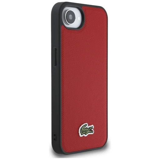 iPhone 16e Lacoste Iconic Petit Pique Woven Logo MagSafe piros tok - 4