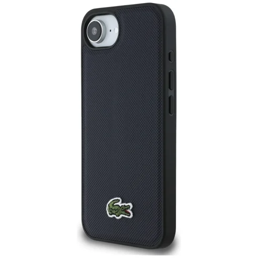iPhone 16e Lacoste Iconic Petit Pique Woven Logo MagSafe sötétkék tok - 2