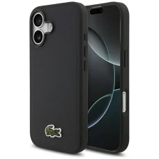 iPhone 17 Lacoste Iconic Petit Pique Woven Logo MagSafe tok Sötétkék