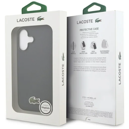 iPhone 17 Lacoste Iconic Petit Pique Woven Logo MagSafe tok Sötétkék - 8