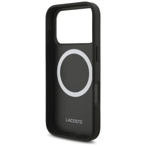 iPhone 17 Pro Lacoste Ikonikus Petit Pique Szövött Logós MagSafe tok Sötétkék - 7