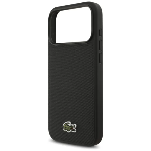 iPhone 17 Pro Max Lacoste Iconic Petit Pique Woven Logo MagSafe tok Fekete - 6
