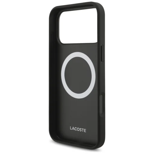 iPhone 17 Pro Max Lacoste Iconic Petit Pique Woven Logo MagSafe tok Fekete - 7
