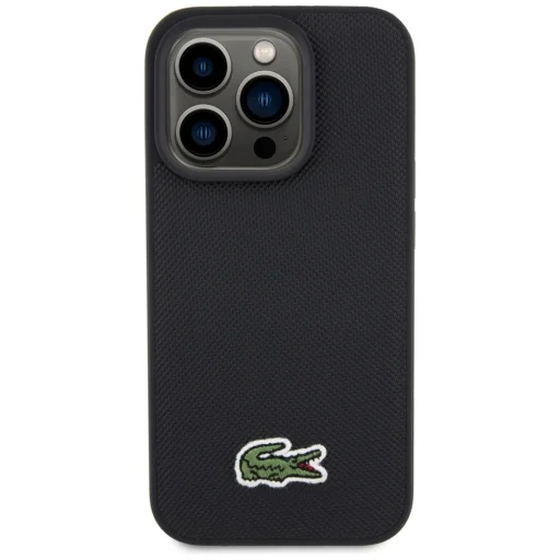 iPhone 15 Pro Max Lacoste Iconic Petit Pique Crossbody Cord MagSafe fekete tok - 3