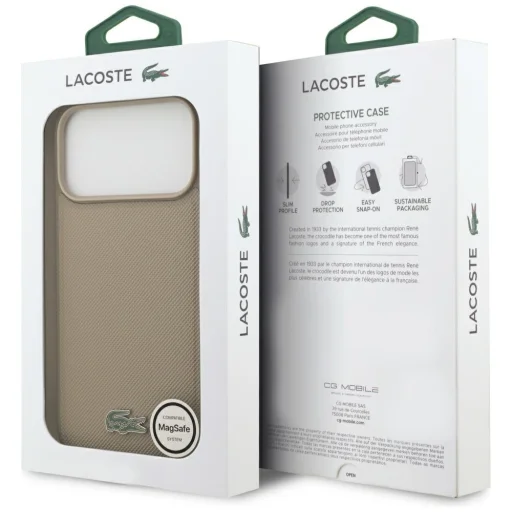 iPhone 17 Pro Max Lacoste Petit Pique Lacquer Logo MagSafe tok taupe - 8