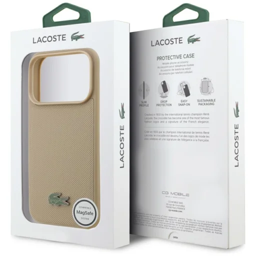 iPhone 17 Pro Lacoste Petit Pique Lacquer Logo MagSafe taupe tok - 8