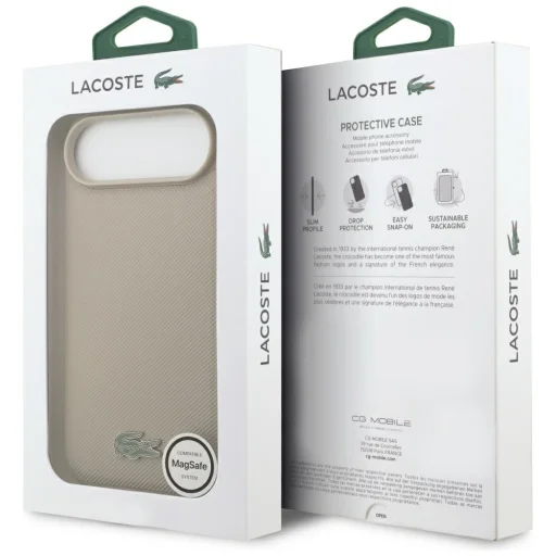 iPhone Air Case Lacoste Petit Pique Lacquer Logo MagSafe tok taupe színben - 8