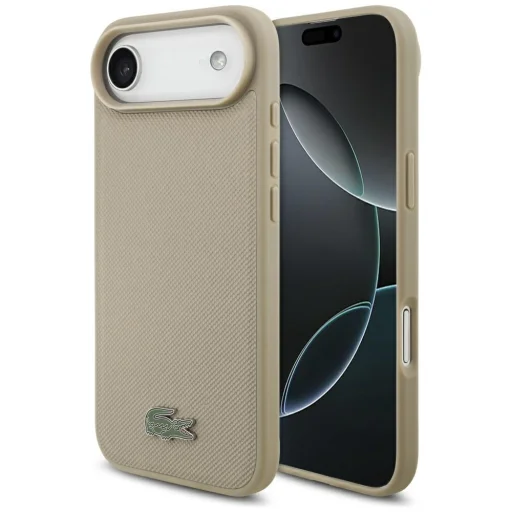 iPhone Air Case Lacoste Petit Pique Lacquer Logo MagSafe tok taupe színben - 1