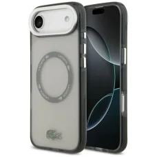 iPhone 17 Air átlátszó szürke Lacoste Shockproof Frosted MagSafe tok