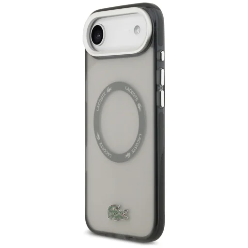 iPhone 17 Air átlátszó szürke Lacoste Shockproof Frosted MagSafe tok - 2